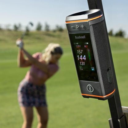 Bushnell Golf Wingman HD GPS Speaker | 3.5" Color Touchscreen, 360° Premium Audio, Visual & Audible Distances, Hazard & GreenView, Magnetic Cart Mount
